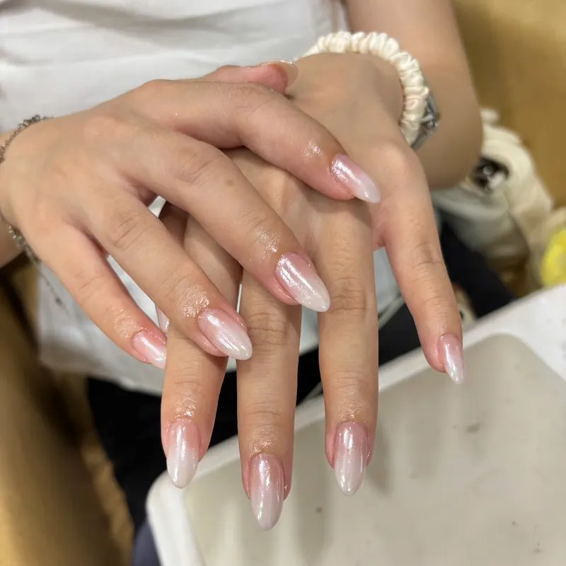 Milky nude ombre nails by LENA Nails & Beauty, nail salon in Da Nang